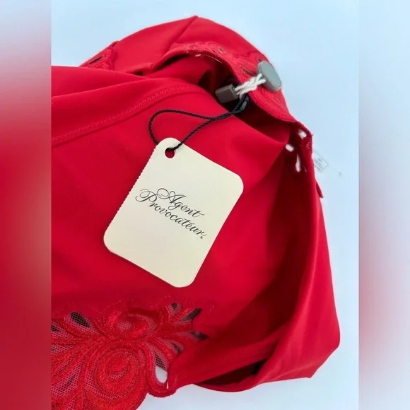 NWT Agent Provocateur Cilla Red Swimsuit Ibiza Size AP 2 US 4 Small - Picture 10 of 15